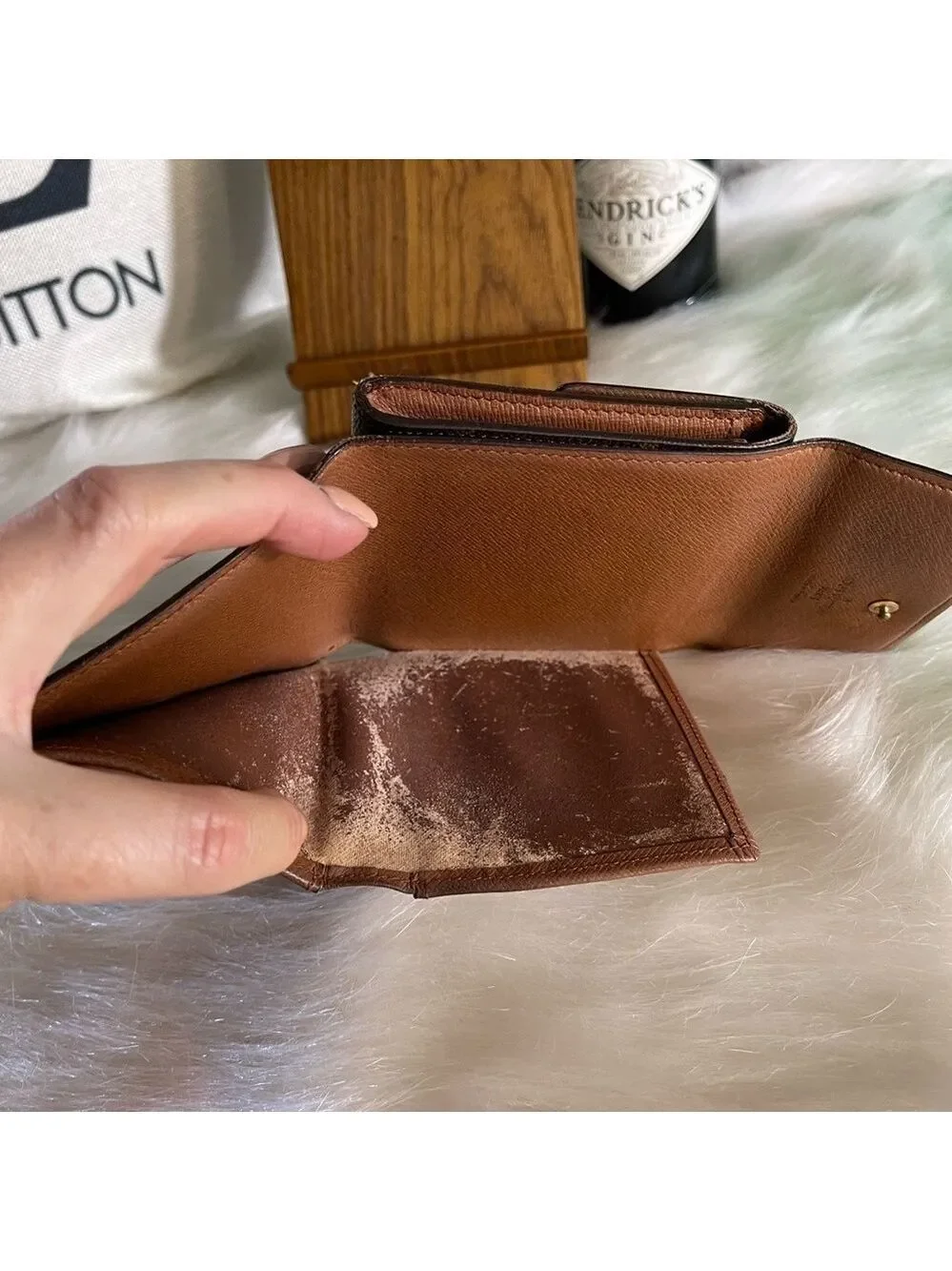 Louis Vuitton Monogram Portefeuille Elise Trifold Wallet Vintage France Compact